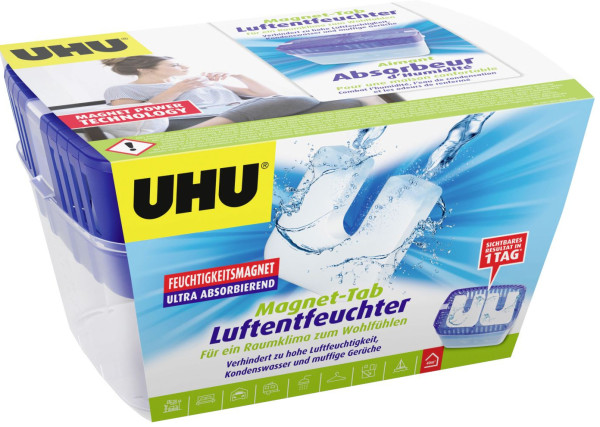 UHU Luftentfeuchter Feuchtigkeitsmagnet Original 2 x 450 g