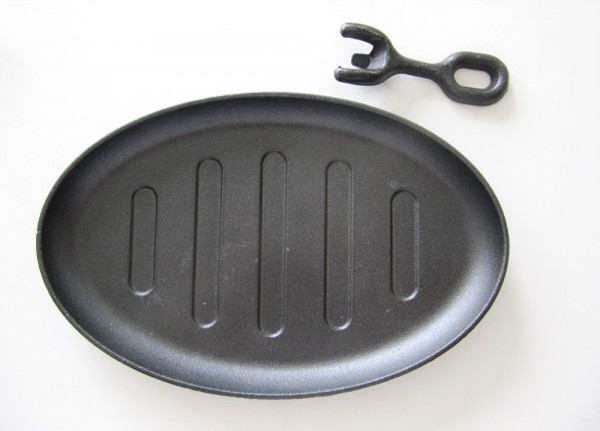 Grillpfanne / Steakpfanne / Gusspfanne oval 26x17cm