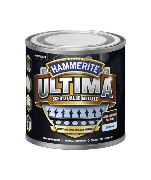 HAMMERITE® 3in1 Schutzlack Ultima schokoladenbraun glänzend 250ml