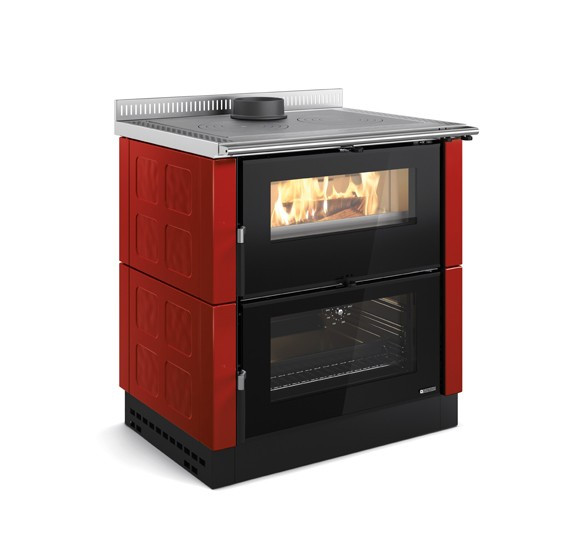 La Nordica Holzherd Verona XXL Majolika bordeaux 7kW