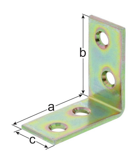 Stuhlwinkel Alberts gelb verzinkt 90x90x19mm