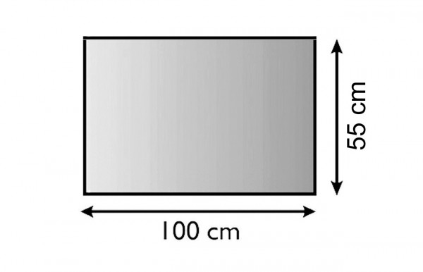 Funkenschutz Metallvorlegeplatte schwarz Rechteck 100x55cm