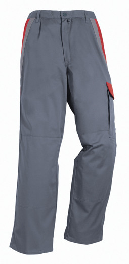 | edinger - XXL GmbH Berufskleidung Arbeitsschutz | rot KONTRAST Gr.106 Werkzeug Arbeitshose Warenhaus | Dessin | grau