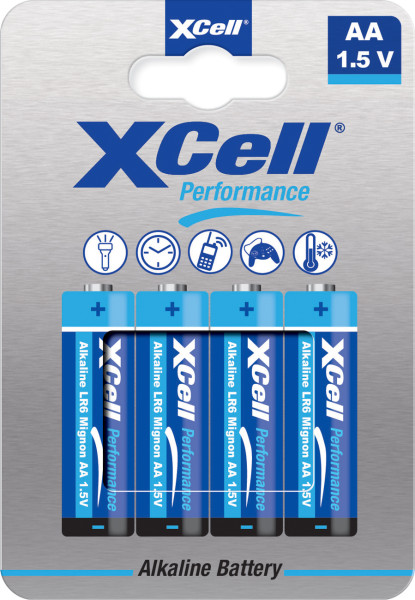 XCell® Performance Alkaline LR6 Mignon AA Batterie