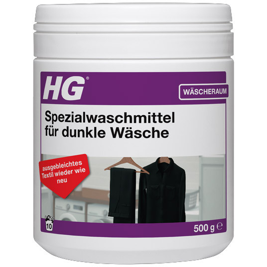 HG Schwarzer als schwarz Spezialwaschmittel für dunkle Wäsche 500g