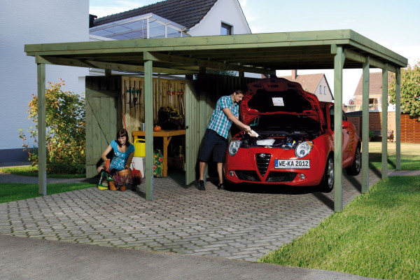 weka Carport 607 Gr.2, inkl. XL Geräteraum