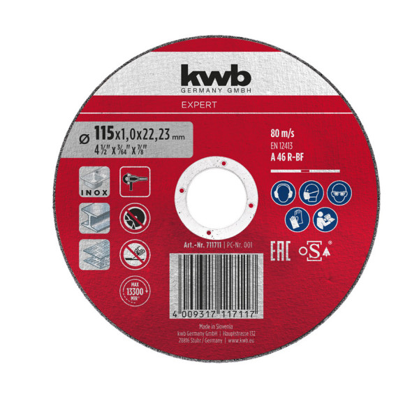 kwb® Metaltrennscheibe extra dünn Ø115x1mm