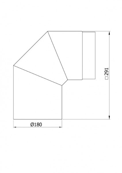 Ofenrohr / Rauchrohr Bogenknie 90° Ø180mm Senotherm schwarz ohne Tür