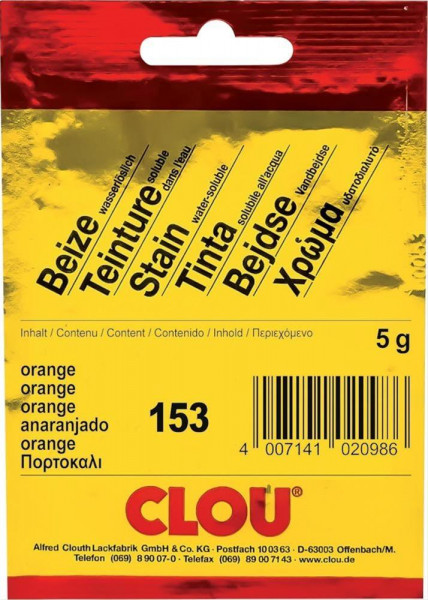 Clou Beize / Pulver-Beize wasserlöslich Nr. 153 orange 10g