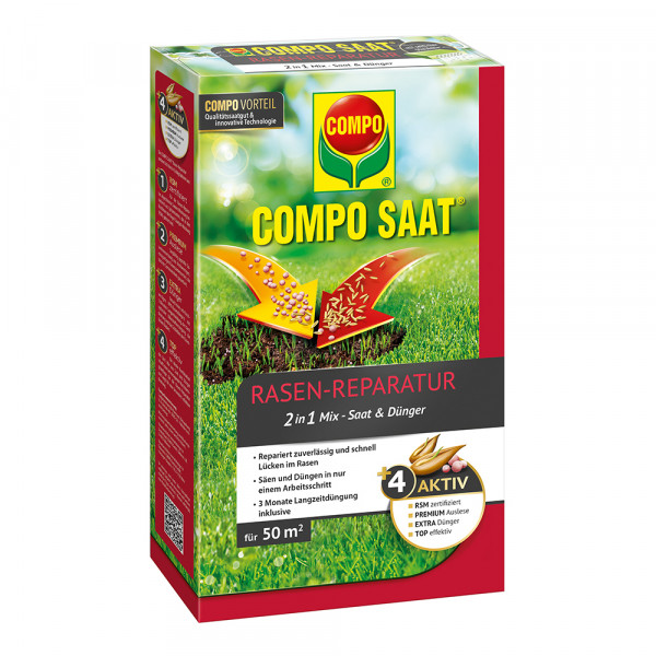 COMPO Floranid Rasen Reparatur Saat und Dünger 1,2kg