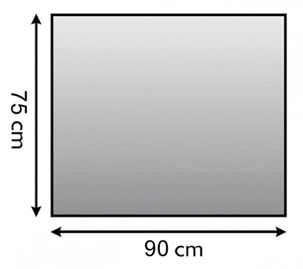 Funkenschutzplatte / Bodenblech Lienbacher silber-antik 4-Eck 90x75cm