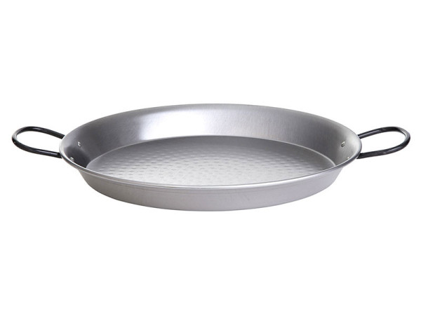 Paella-Pfanne Stahl poliert Ø 90 cm mit 4 Griffen