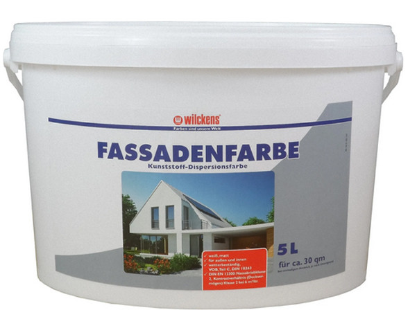 Wilckens® Fassadenfarbe Dispersionsfarbe weiss 5L