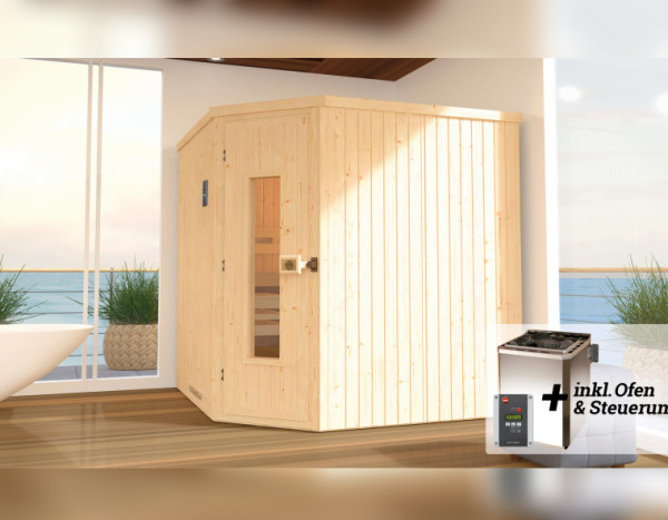 Weka Sauna Varberg 7,5 kW BioS Gr.3 Holztür