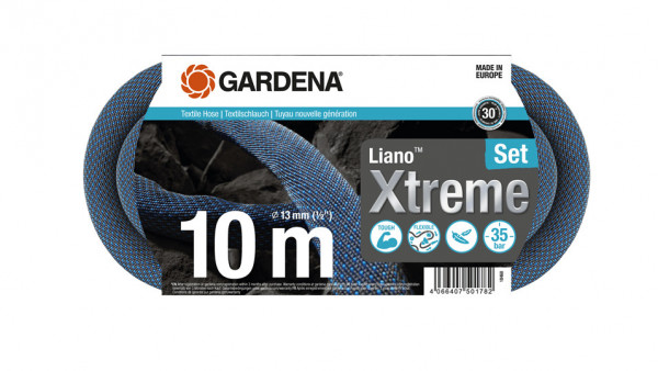 Gardena Textilschlauch Liano Xtreme Set 10m 1/2" 18460-20