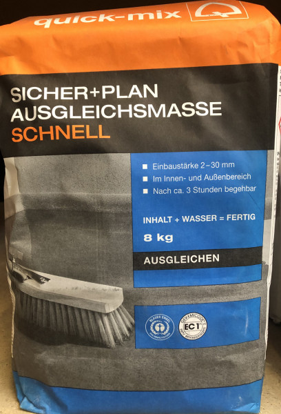 Quick-Mix® Sicher+Plan Ausgleichsmasse Schnell 8kg