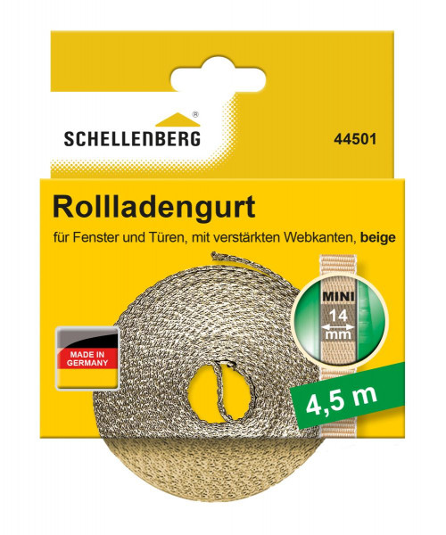 Schellenberg Rollladengurt 14mm Mini 4,5m beige 44501