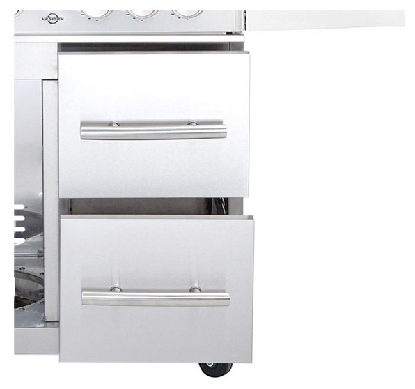 All'Grill® Schubladen System rechts für Modular Chef L Edelstahl