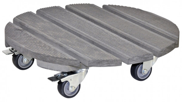 Wagner Pflanzenroller Multi-Roller Creo rund Ø 38cm Holz grau außen