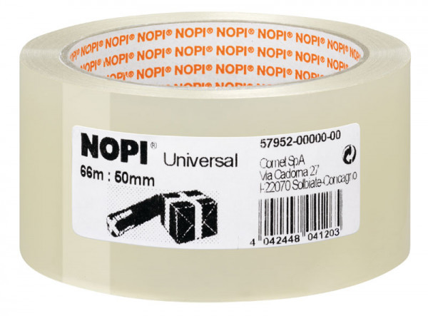 NOPI® Verpackungsklebeband Universal transparent 50 mm x 66 m