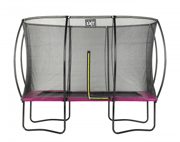 Trampolin EXIT Silhouette rechteckig + Sicherheitsnetz 214x305cm pink