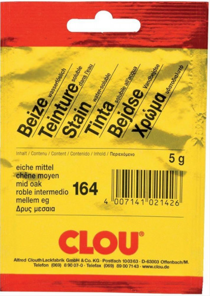 Clou Beize / Pulver-Beize wasserlöslich Nr. 164 eiche mittel 10g