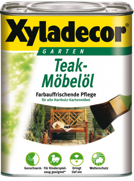 XYLADECOR Teak Möbelöl farblos 0,75 L / Holzschutz / Holzpflege