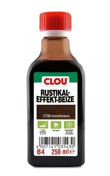 Holzbeize Rustikaleffekt CLOU moorbraun 250 ml