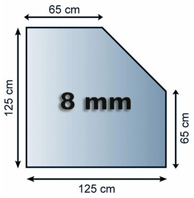 Funkenschutzplatte Glas 8mm Lienbacher 5eck 1250x1250mm