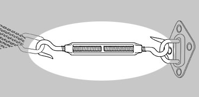 Doppler Spannhaken für Sonnensegel Darwin