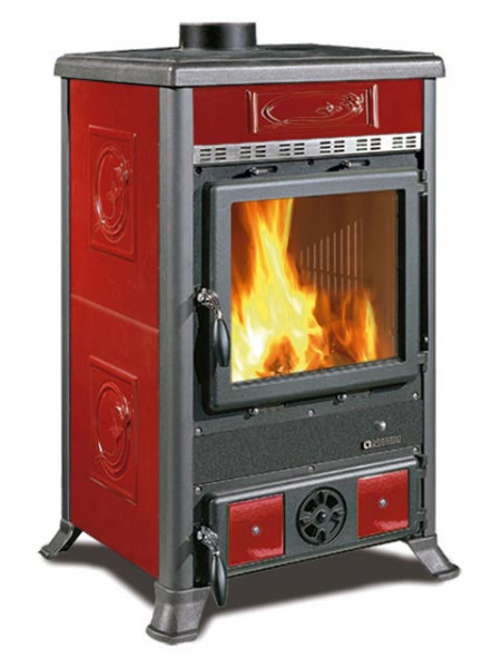 Kaminofen La Nordica Rossella R1 Keramik Liberty bordeaux 8,8kW