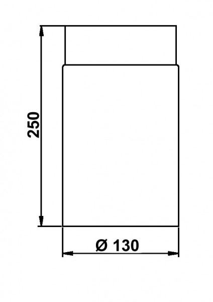 Ofenrohr / Rauchrohr Senotherm grau Ø130mm Länge 250 mm