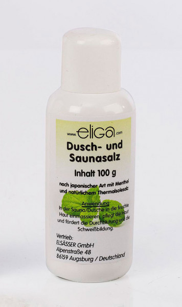 Eliga Duschsalz / Saunasalz mit Menthol 100g