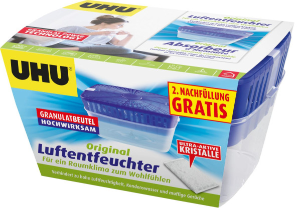 UHU Luftentfeuchter Original 1000 g gratis Nachfüllbeutel