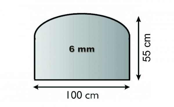 Funkenschutzplatte Glas 6mm Lienbacher Vorlegeplatte Segmentb 100x55cm