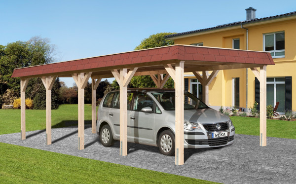 weka Leimholz-Flachdach Einzelcarport 615 Gr.2