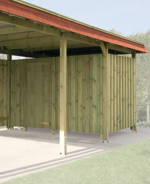 Geräteraum / Fahrradgarage 20mm für Weka Carport kdi 288x199cm