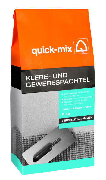 Quick-Mix® Klebe und Gewebespachtel 8kg