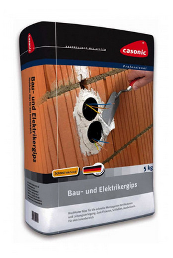 Casonic® Bau und Elektrikergips 5kg