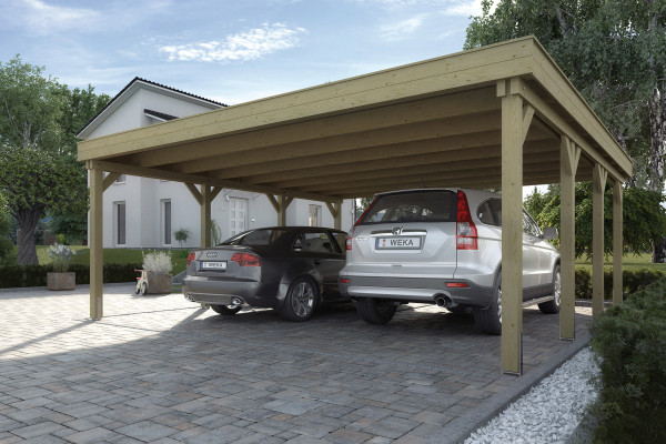 WEKA® Doppelcarport 609 Gr.1 kesseldruckimprägniert 600x614cm