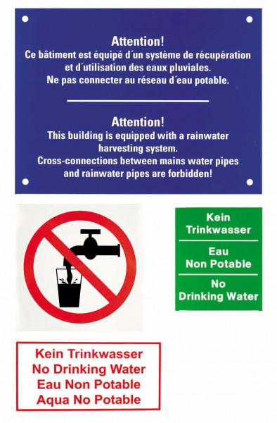 Beschriftungsset für Regenwassernutzungsanlagen GRAF GARANTIA 330122