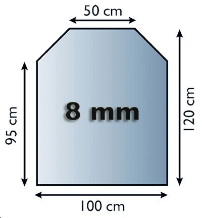 Funkenschutzplatte Glas 8mm Lienbacher 6eck 1000x1200mm