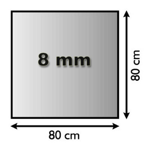 Funkenschutzplatte Glas 8mm Lienbacher 4-Eck 80x80cm