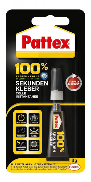 Pattex 100% Sekundenkleber 3g