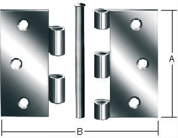 Gerolltes känt. ScharnierVA/80 mm