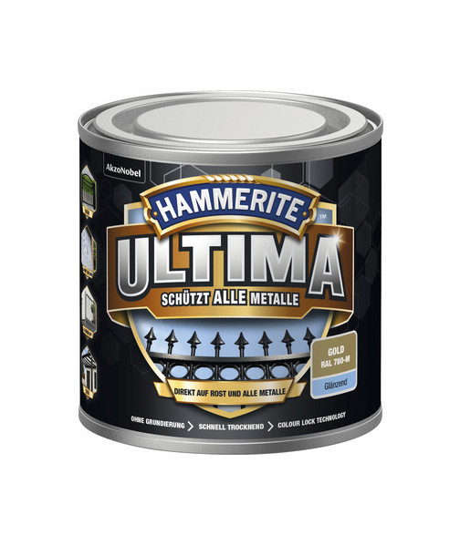 HAMMERITE® 3in1 Schutzlack Ultima gold glänzend 250ml