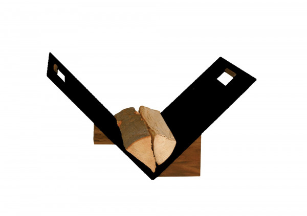 Holzkorb / Holzlege Lienbacher schwarz beschichtet 60x38x44cm