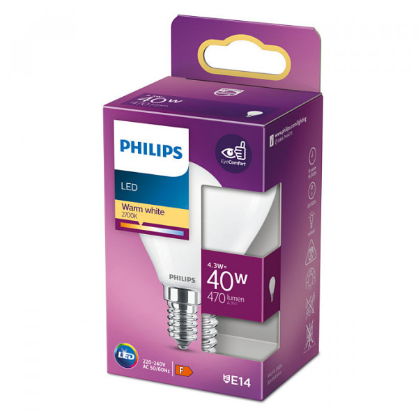 Philips LED classic 470 Lumen P45 E14 Warmweiß