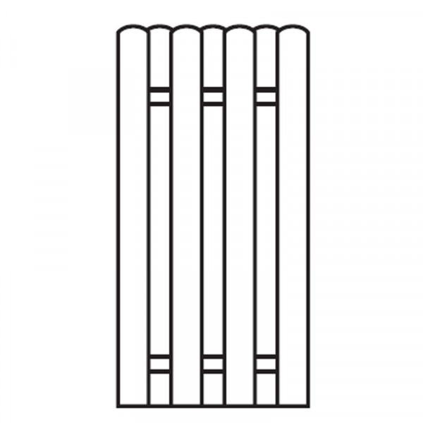 Sichtschutzzaun / Bohlenzaun-Element Holz kdi 90x180cm