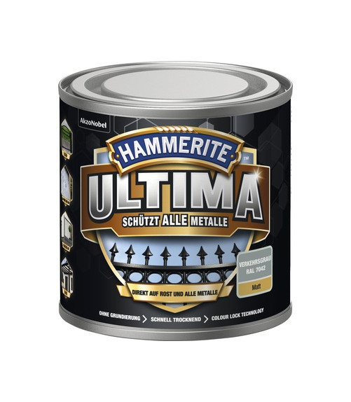 HAMMERITE® 3in1 Schutzlack Ultima verkehrsgrau matt 250ml